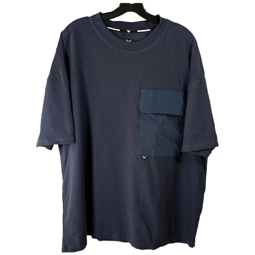 Cross Eyed Moose Navy Utility Pocket Tee Heavy Cotton Gorpcore Shirt XXL - Picture 2 of 5